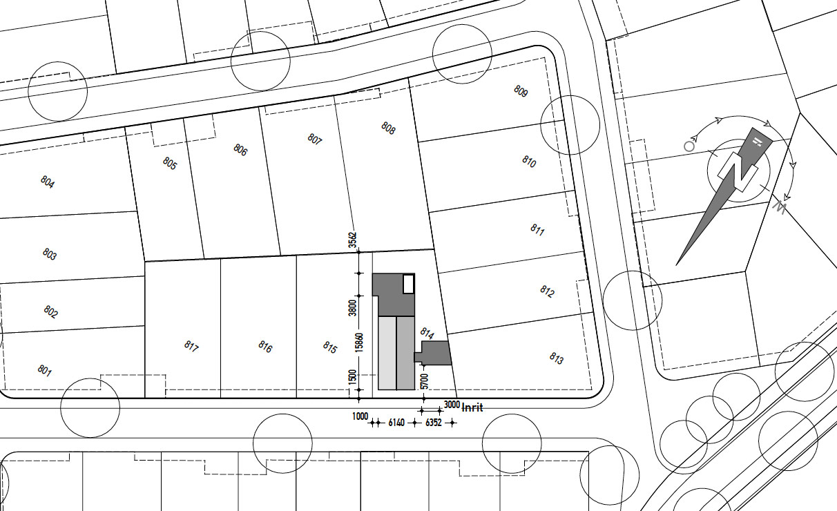 Stadsvilla Enschede Boddenkamp situatieschets