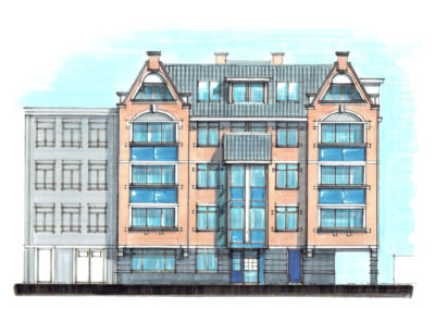 Appartementencomplex in klassieke stijl