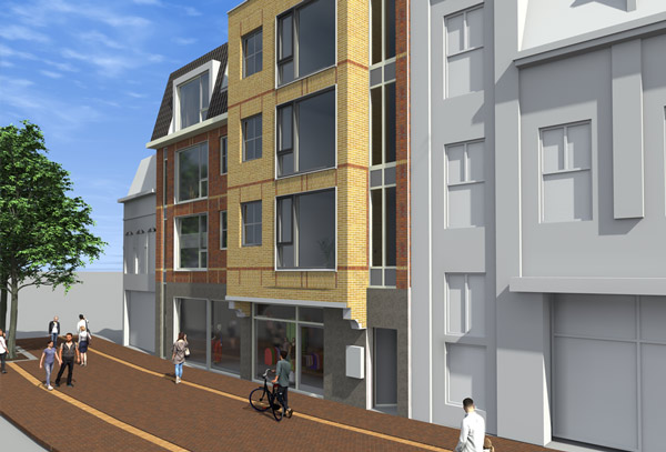 11 appartementen en commerciële ruimte in Almelo