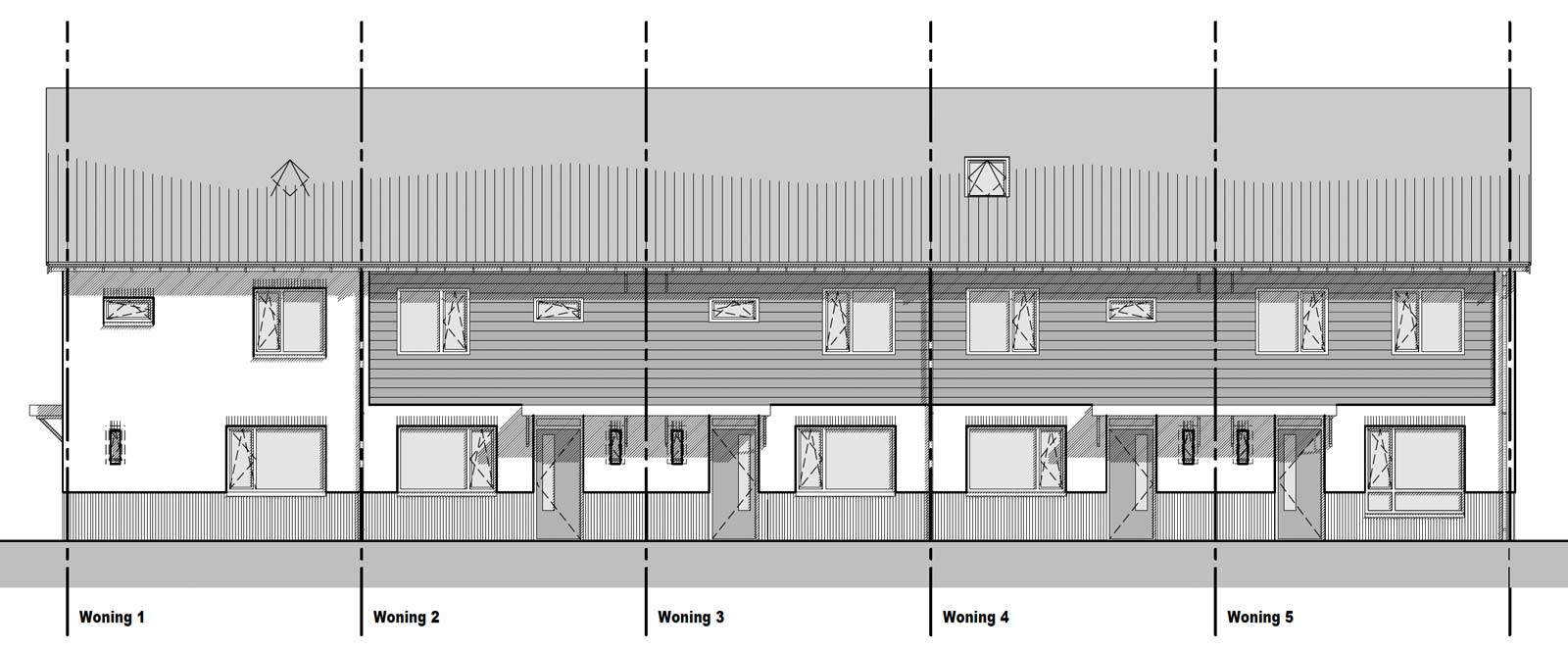 ontwerp-woningen-voorgevel-architect-in-enschede ontwerp van voorgevels van woningen in enschede, ontworpen door architect Alexander Gathier