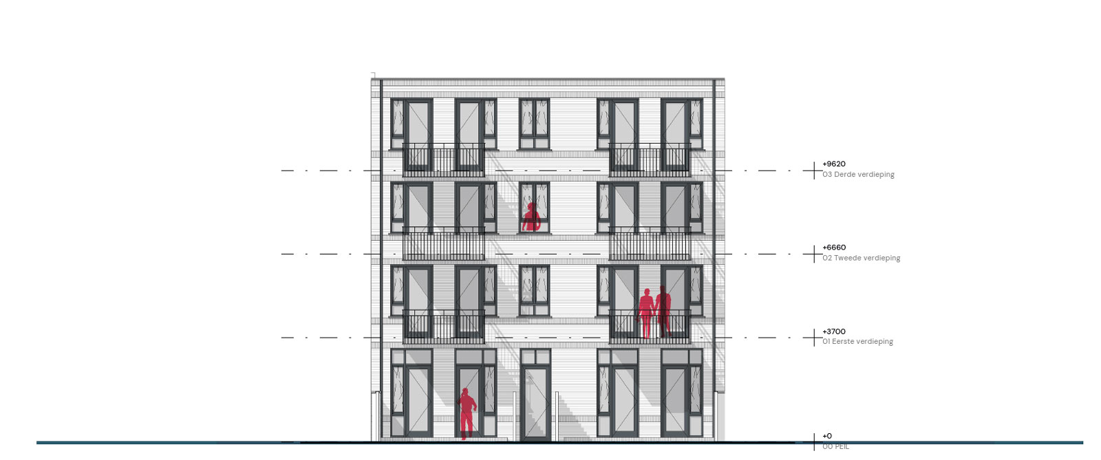 Appartementen-Grotestraat-Almelo-Achtergevel